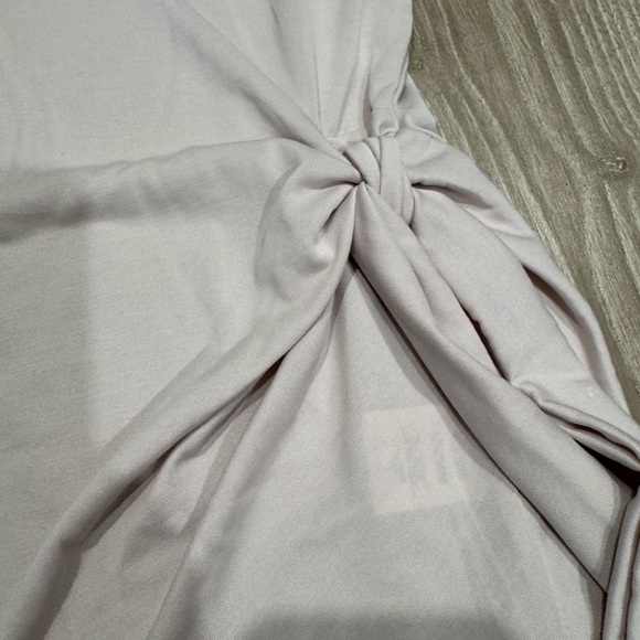 Anthropologie Lush Dusty Lavender Soft Knotted Tee - Picture 3 of 5